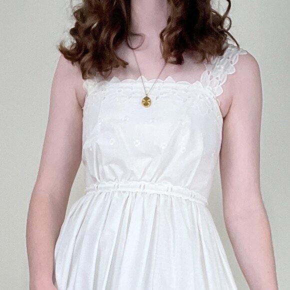 Vintage Union Made Wedding Dress Maxi Cottagecore Regency Boho Coastal 70s 1970s - Picture 3 of 12